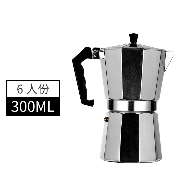 NONE Mokka-Kaffeetöpfe, italienische achteckige Aluminiumtöne, Kaffeetassenmaschine, Teebereiter, tragbare Kaffeemaschine 6