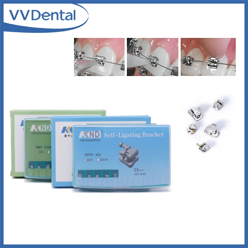 

Стоматологический материал VVDental для мини-ортодонтического брекета, металлические брекеты Roth/MBT 345 022, высокое качество