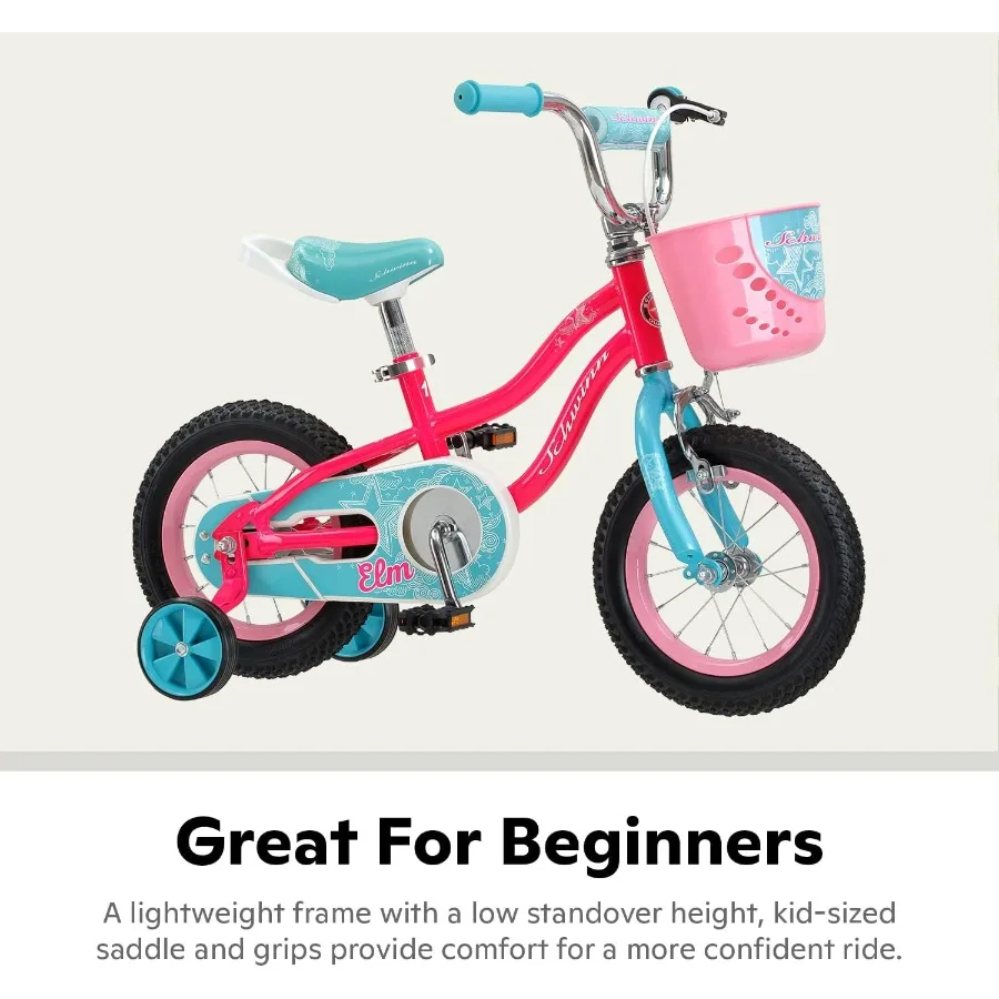 Bicicletta da 12 pollici per bambini dai 6 ai 13 anni, nera, blu, rossa, verde acqua, rosa o viola, design ergonomico SmartStart, sedile regolabile cresce con