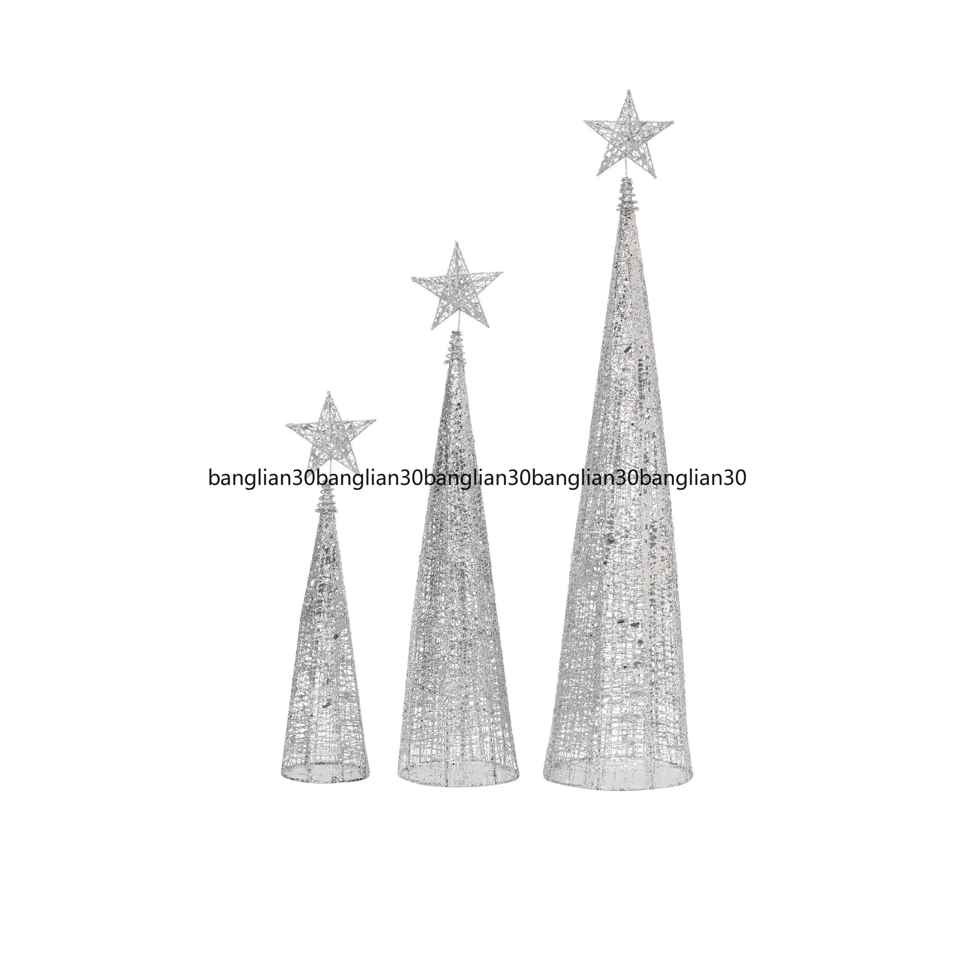 

Luminous Sequined Wrought Iron with Tree Top Star Christmas Tree Christmas Decoration Gift Ornament