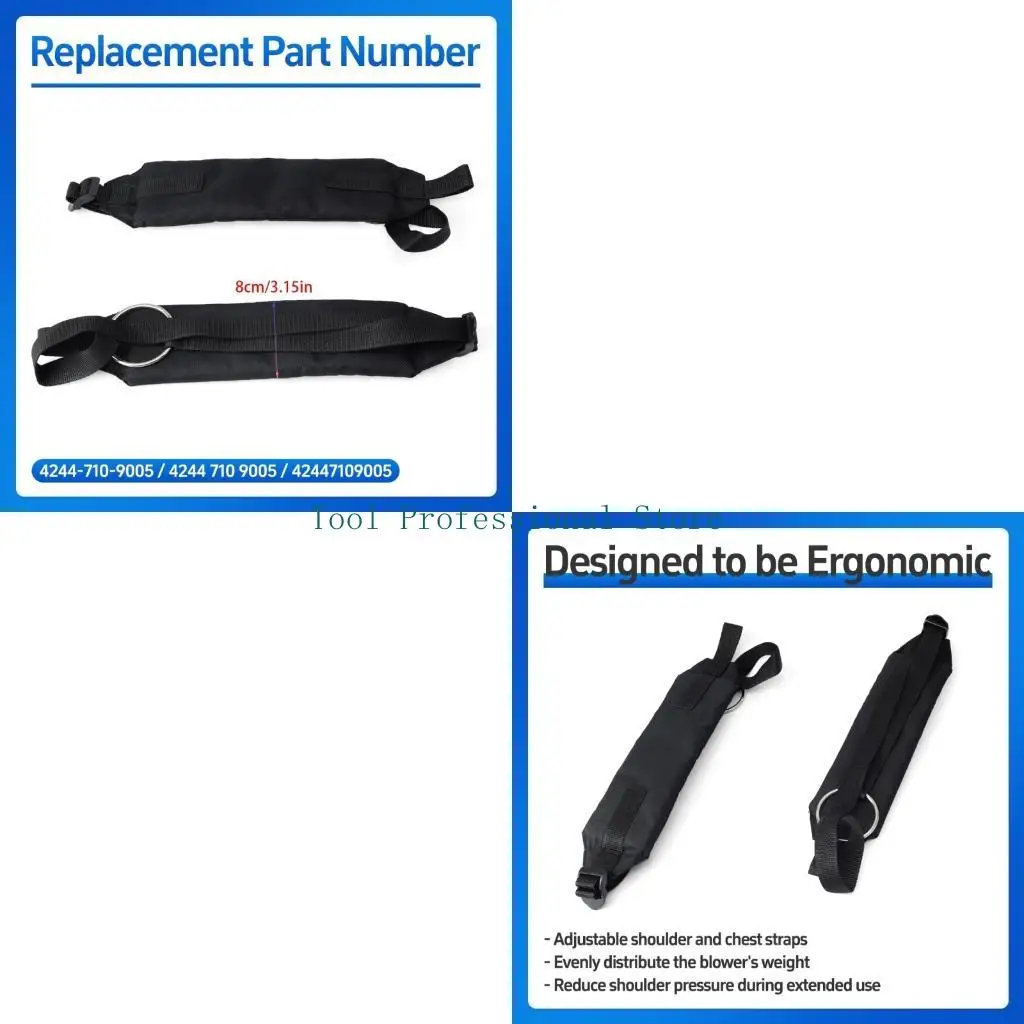 57QF 2Pieces Universal Blower Shoulder Straps For Multiple Models Fast Tool Less Assembly Nylon Fabric