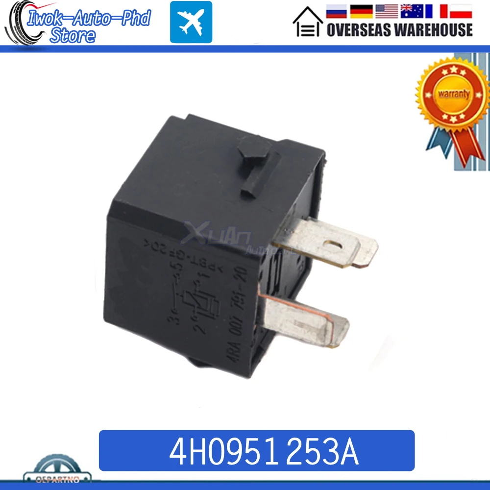 4H0951253A Fuel Pump Relay Cooling Fan Relay NO.645 for Volkswagen Phaeton Golf Tiguan Audi A4 A6 Q3 4H0 951 253 A