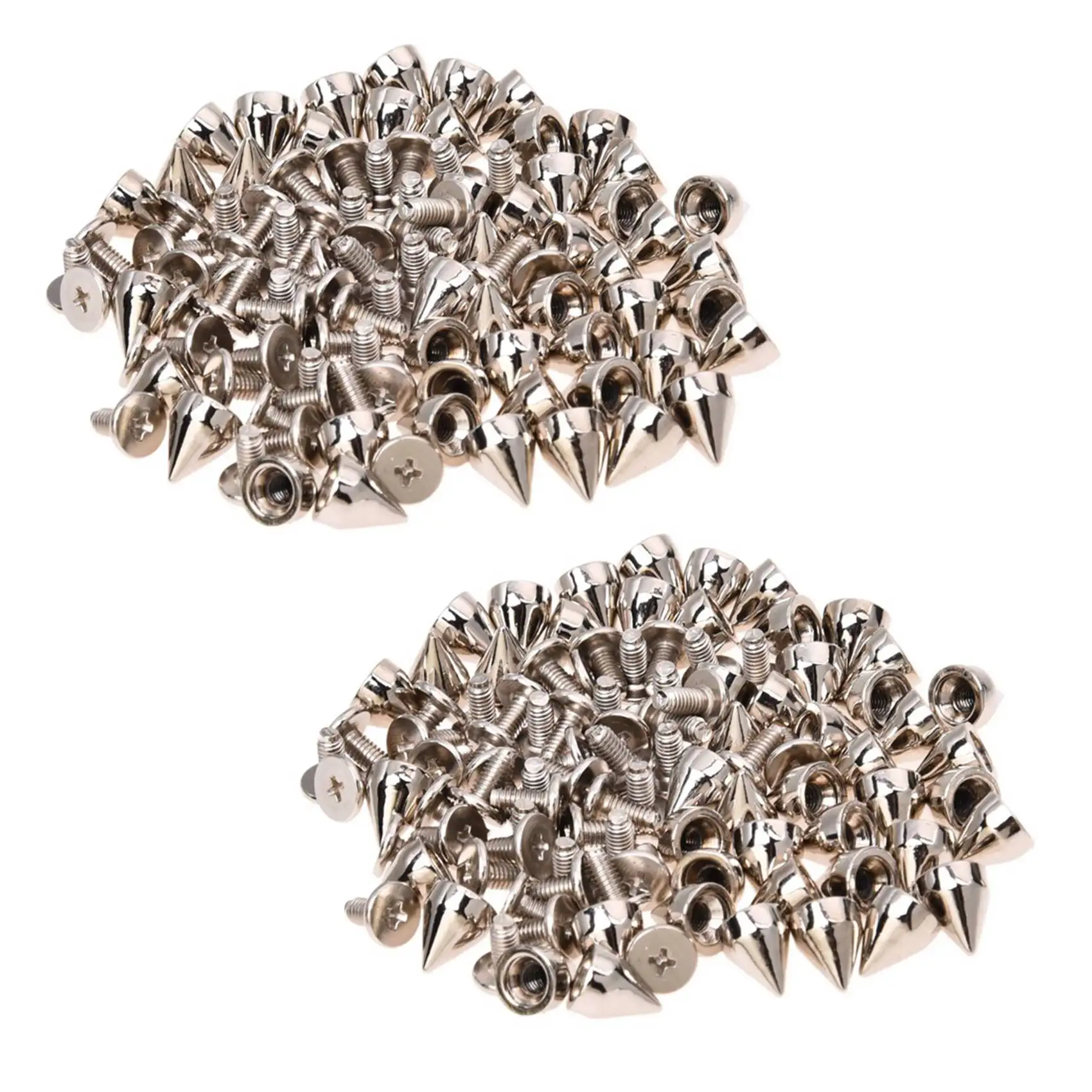 

Hot Trend-100Pcs Metal Cone Screwback Spikes Stud Leather Cloth Craft DIY Goth Punk Spot