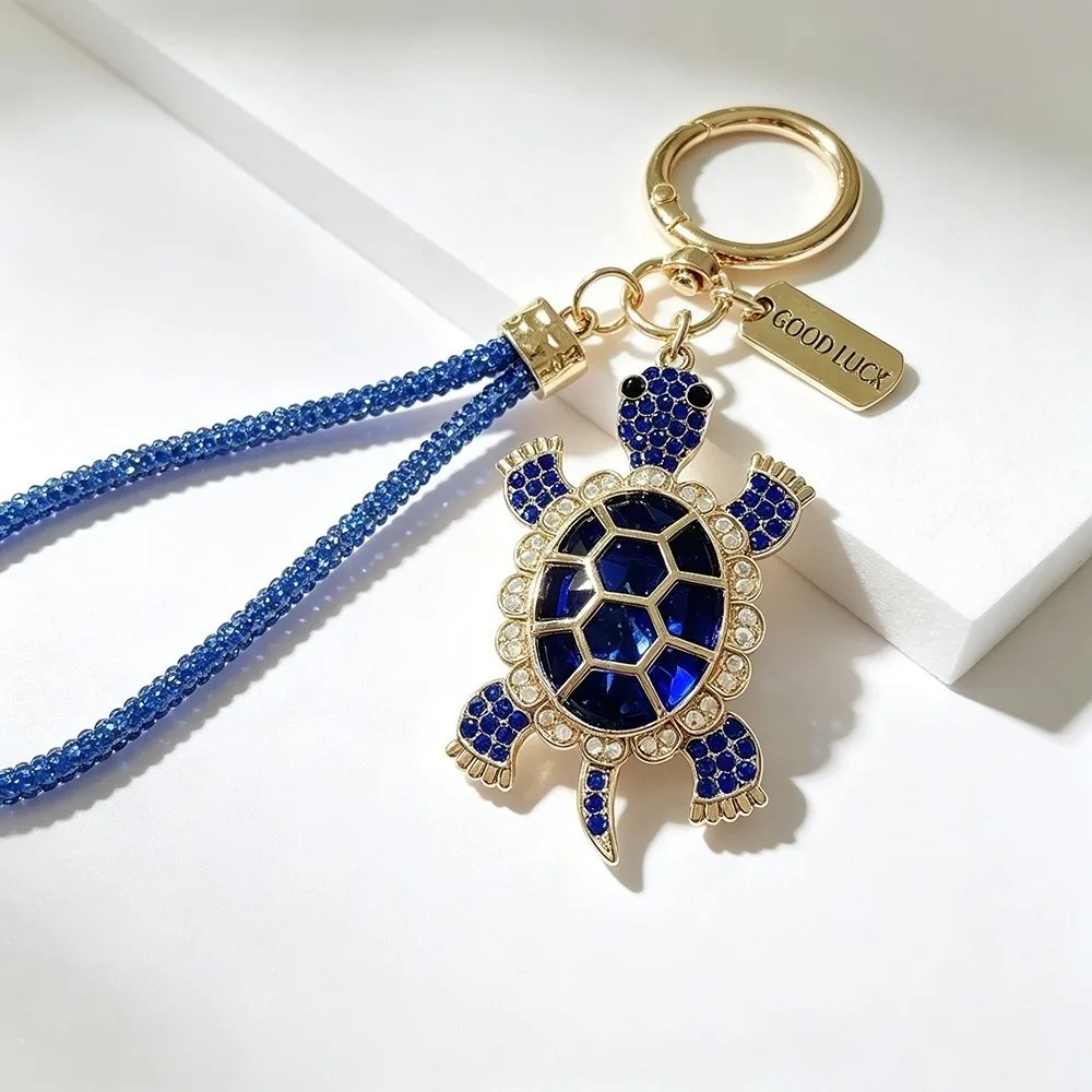 Kreativer Schlüsselanhänger in Form einer Schildkröte aus Kristallimitat, bunter Strass-Schildkröten-Schlüsselring, Anhänger in Form einer Meeresschildkröte, Geschenk für die Freundin. – Detail 7