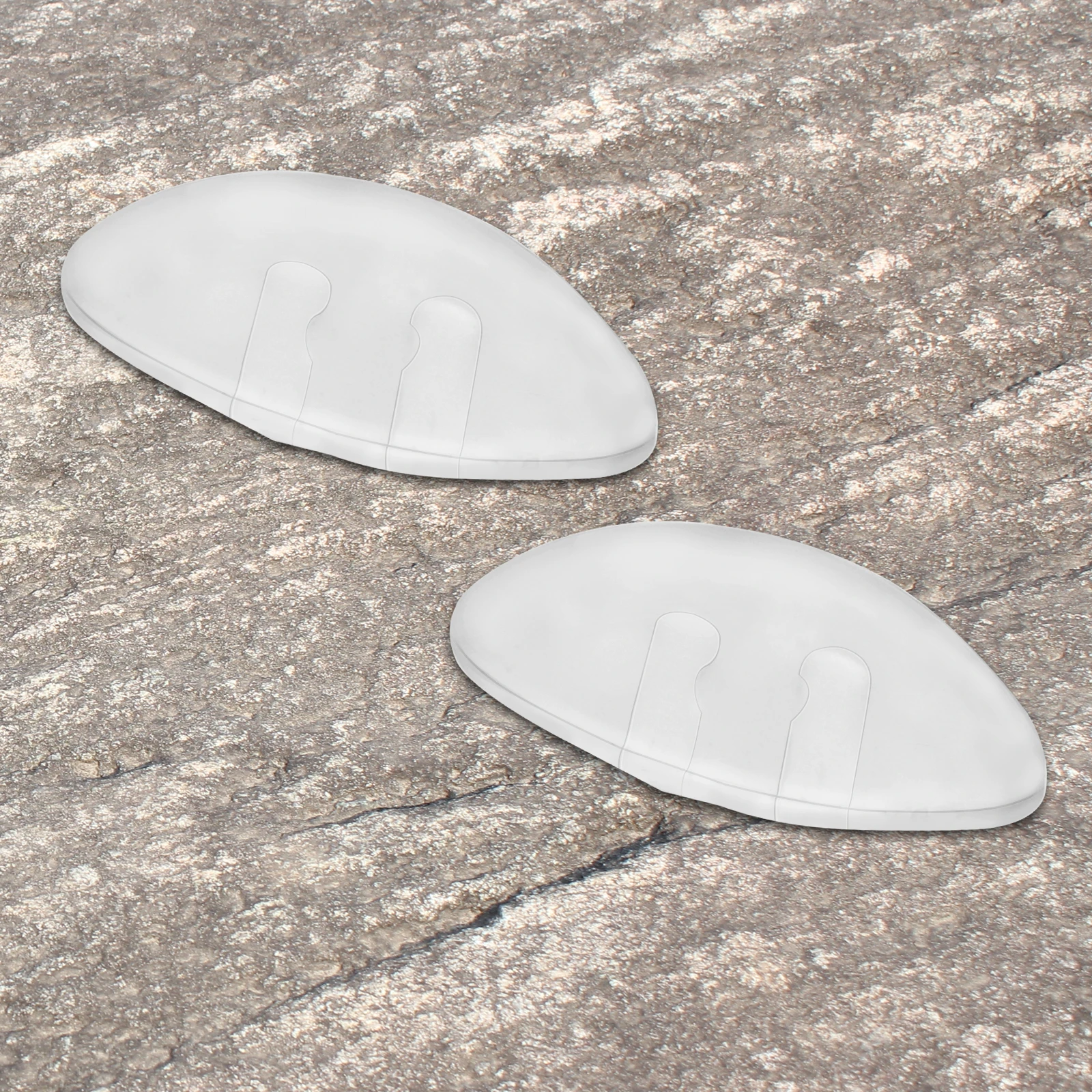 

E.O.S 1Pair Silicon Rubber Replacement Clear Nose Pads 1.5*0.7*0.2mm for Glasses Frame