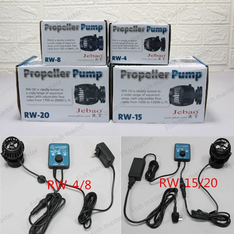 Jebao/Jecod 110~240V RW4 RW8 RW15 RW20 RW-4 RW-8 RW-15 RW-20 Coral cylinder pump . Marine Aquarium Wave Make