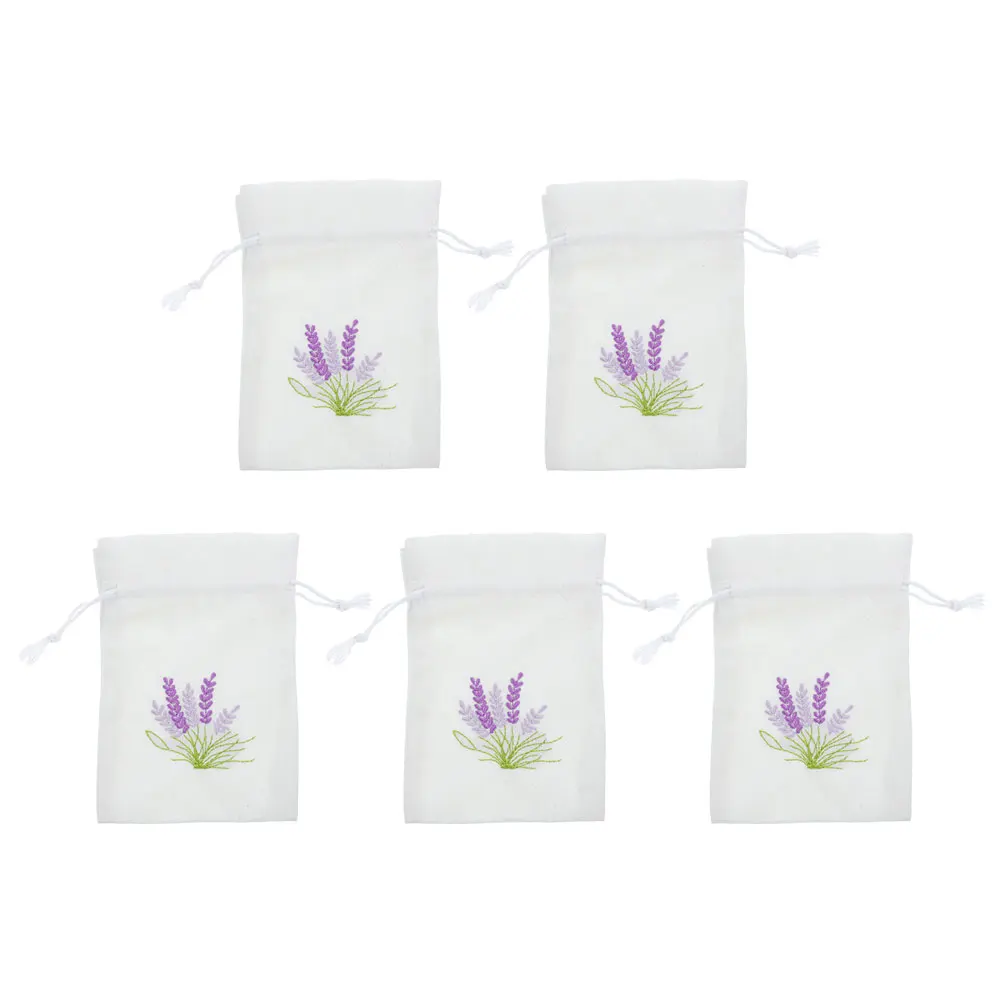 5 Pcs Lavender Bag Drawstring Bags Packing Sachet Empty Storage Pendant Perfume Pendants  DIY Storage Bags Small Gift