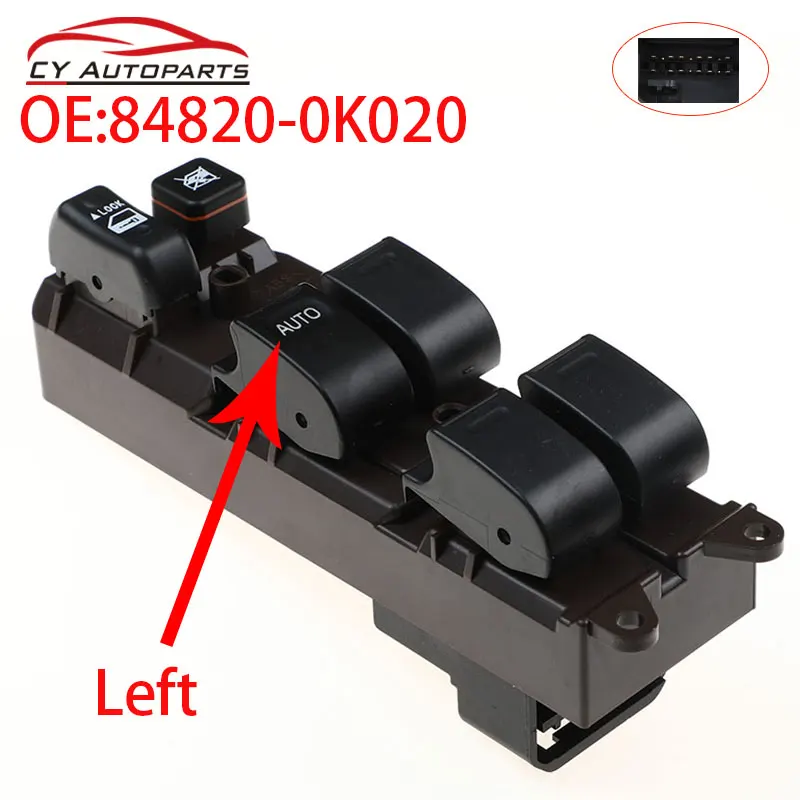

Новый автомобильный переключатель переднего левого стекла для Toyata Hilux Vigo Camry Corolla Matrix Sienna Scion 84820-0K020 848200K020