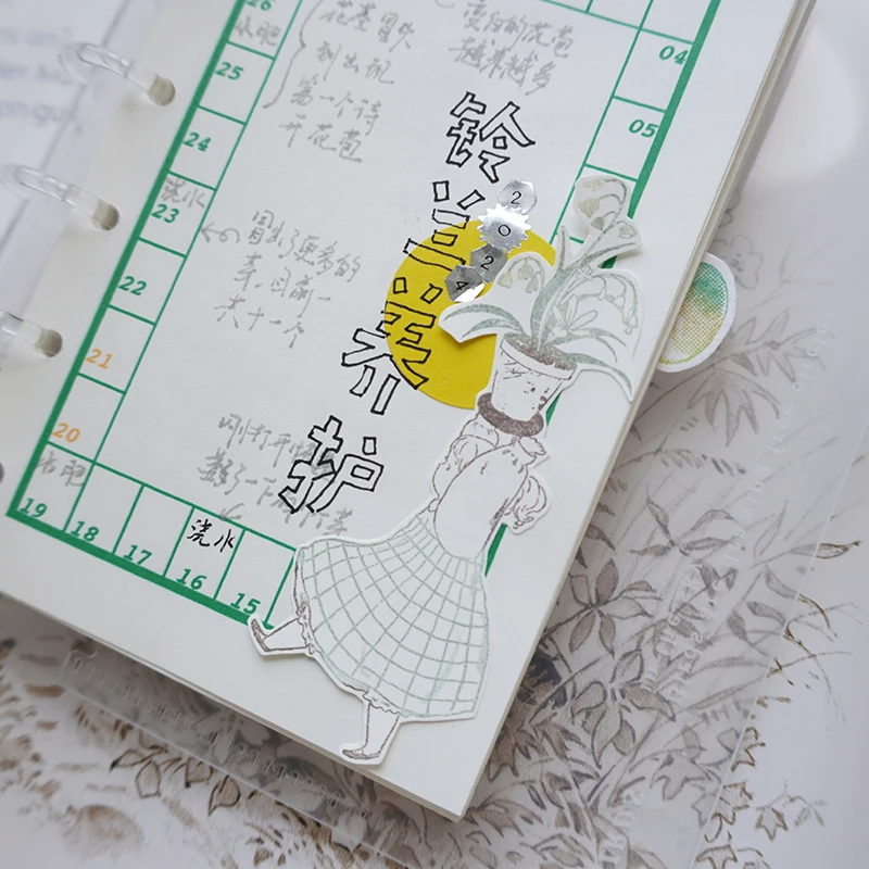 Lovely Lifting Girls Wooden Rubber Stamp Set DIY Scrapbooking Photo Album Card Making Wood Seal