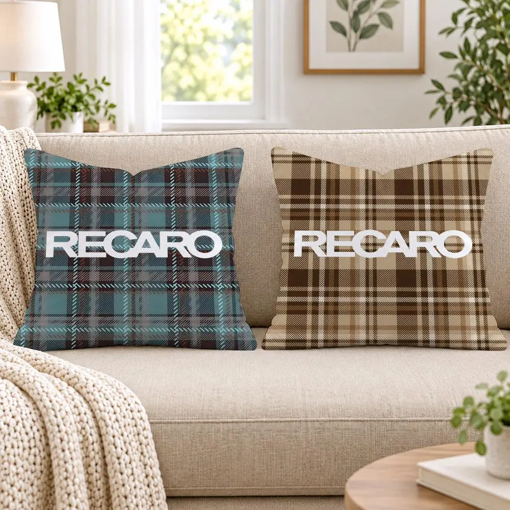 Classic R-Recaros Cushion Cover Short Plush Double-Sided Printing Sofa Bedroom Pillow Case Aesthetic Home Decor