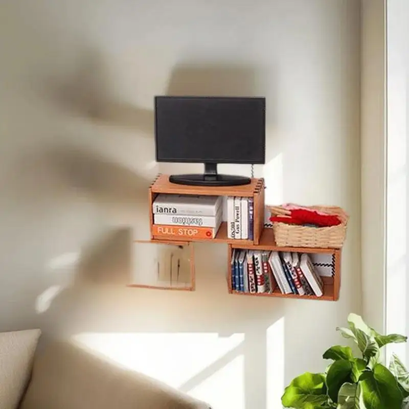 

Dollhouse Accessory 1:12 Wooden Miniature Storage Cabinet & Bookshelf Model Furniture Toy