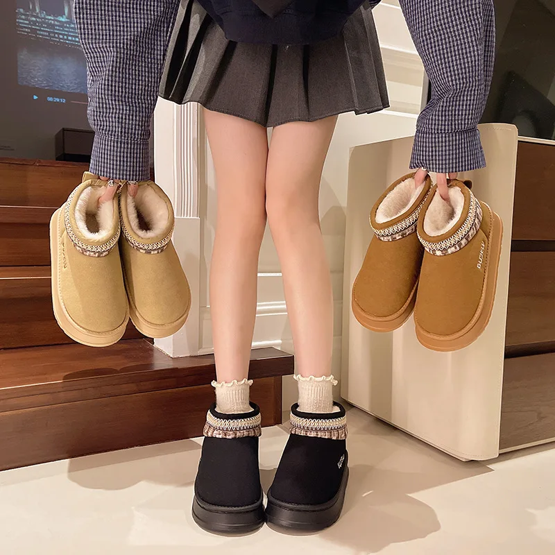 Winter Solid Color Fashion Cotton Women Slippers Warm Indoor House Cover Heel Non Slip Ourdoor Garden Letter Lightweight Shoes