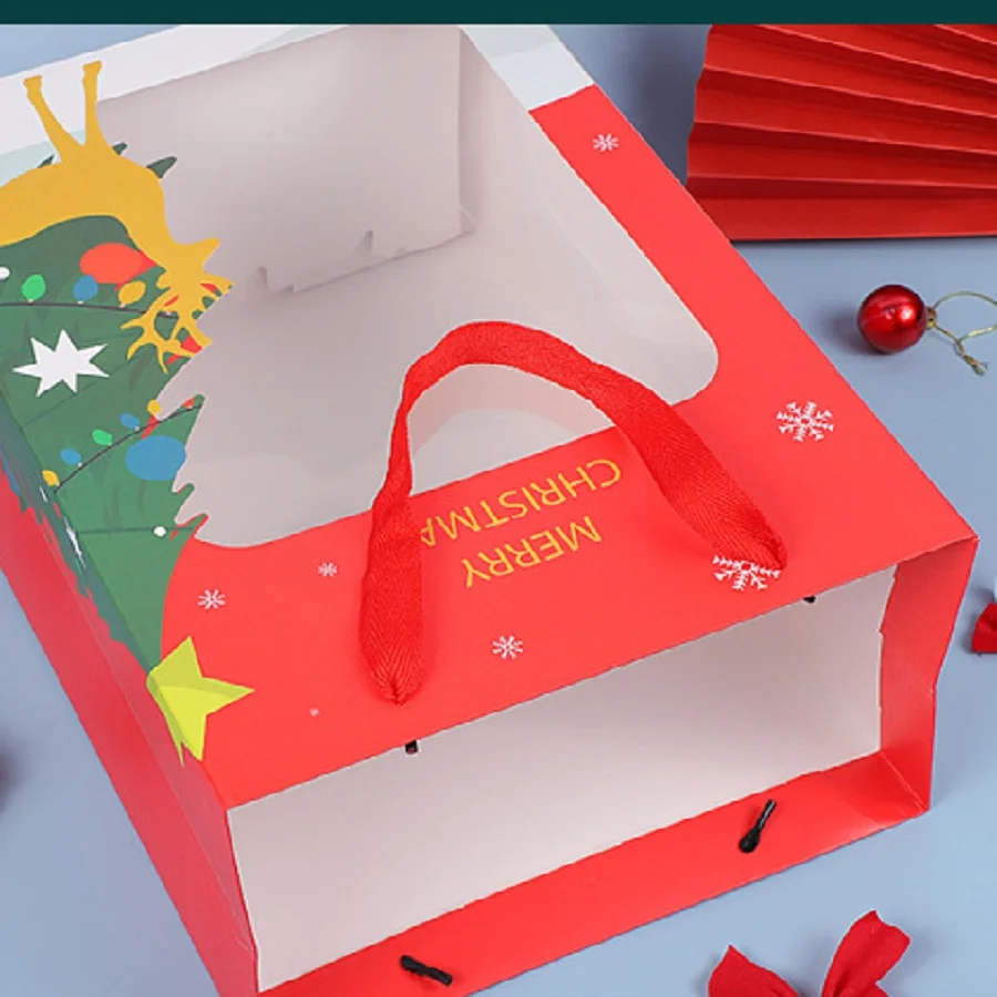 10/20pcs Christmas Bags Decorations Waterproof Window Santa Gift Bag Cristmas Navidad Xmas Cookies Packing Bag