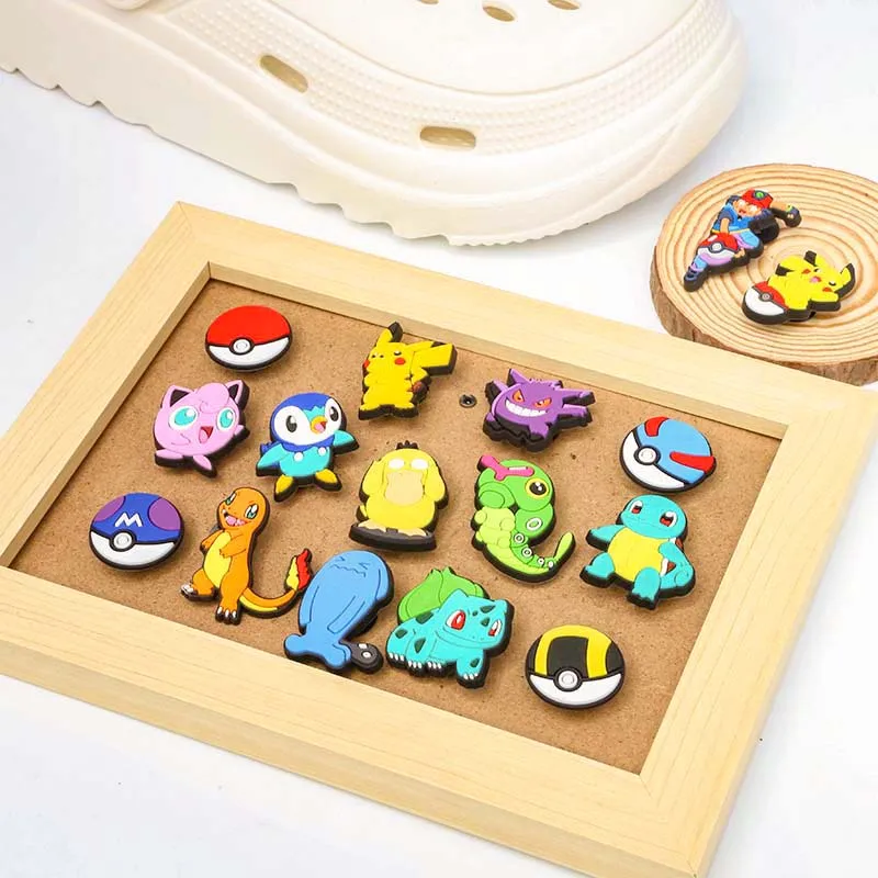 

Pokemon Shoe Charms Buckle Accessories Cartoon Figures Slipper Shoes Decoration Kid Charms Buckle Gifts for Birthday