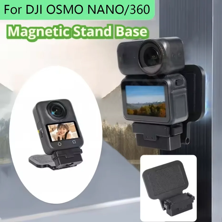 

Quick-reslease Foldable Mount Adapter For DJI OSMO NANO 180° Adjustable & Shock-Absorbent Magnetic Bracket Desktop Base