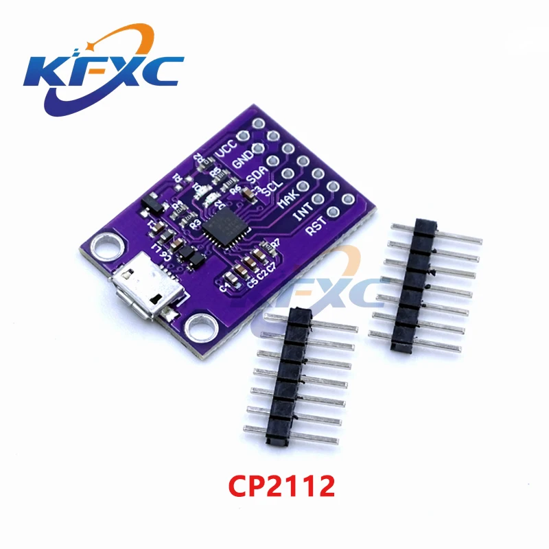 1pcs-10pcs CP2112 Debug Board USB to SMBus I2C Communication Module 2.0 MicroUSB 2112 Evaluation Kit for CCS811 Sensor Module