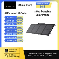 ECOFLOW Portable Solar Panel, Foldable with Carry Case, High 23% Efficiency, IP68 Water & Dustproof Design for Camping, RVs