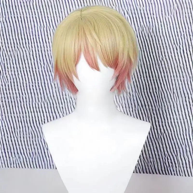 Anime Tenma Tsukasa Cosplay Perücke Kurze Kopfhaut Goldene Gemischte Cosplay Anime Perücke Hitzebeständige Haar