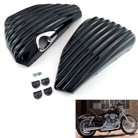 For Harley XL883 1200 X48 72 left and right side covers battery side cover guards side panels 04-21
