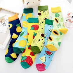 1 Pair Couples Fashion Socks Colorful Medium High Suit In All Seasons Daily For Unisex Happy Socks