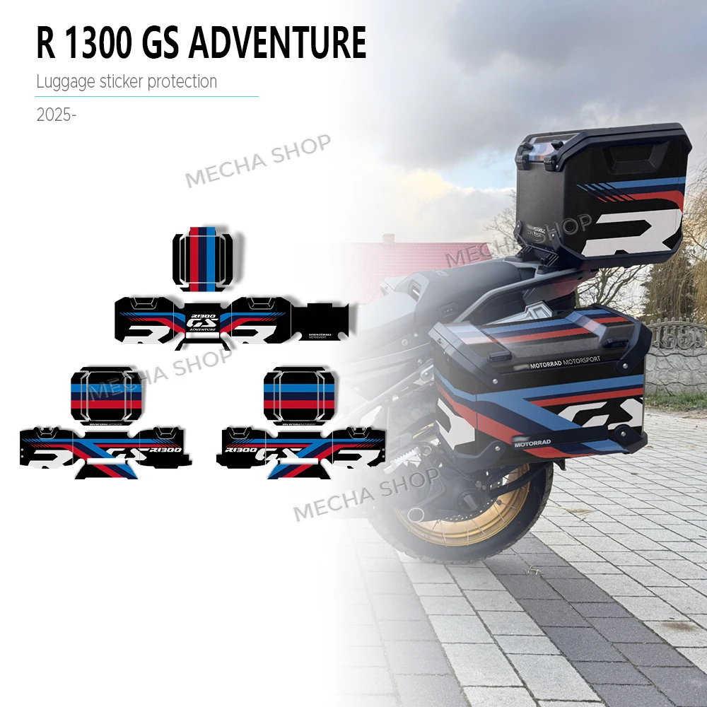 For R1300GS Adventure Triple Black 2024 2025 Aluminium Panniers Top Box Decal Sticker Kit