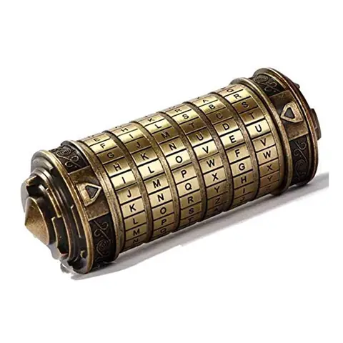 돈 반지를위한 숨겨진 구획이있는 Cryptex 다빈치 코드 잠금 보석 재미있는 창조적 인 낭만적 인 깜짝 선물