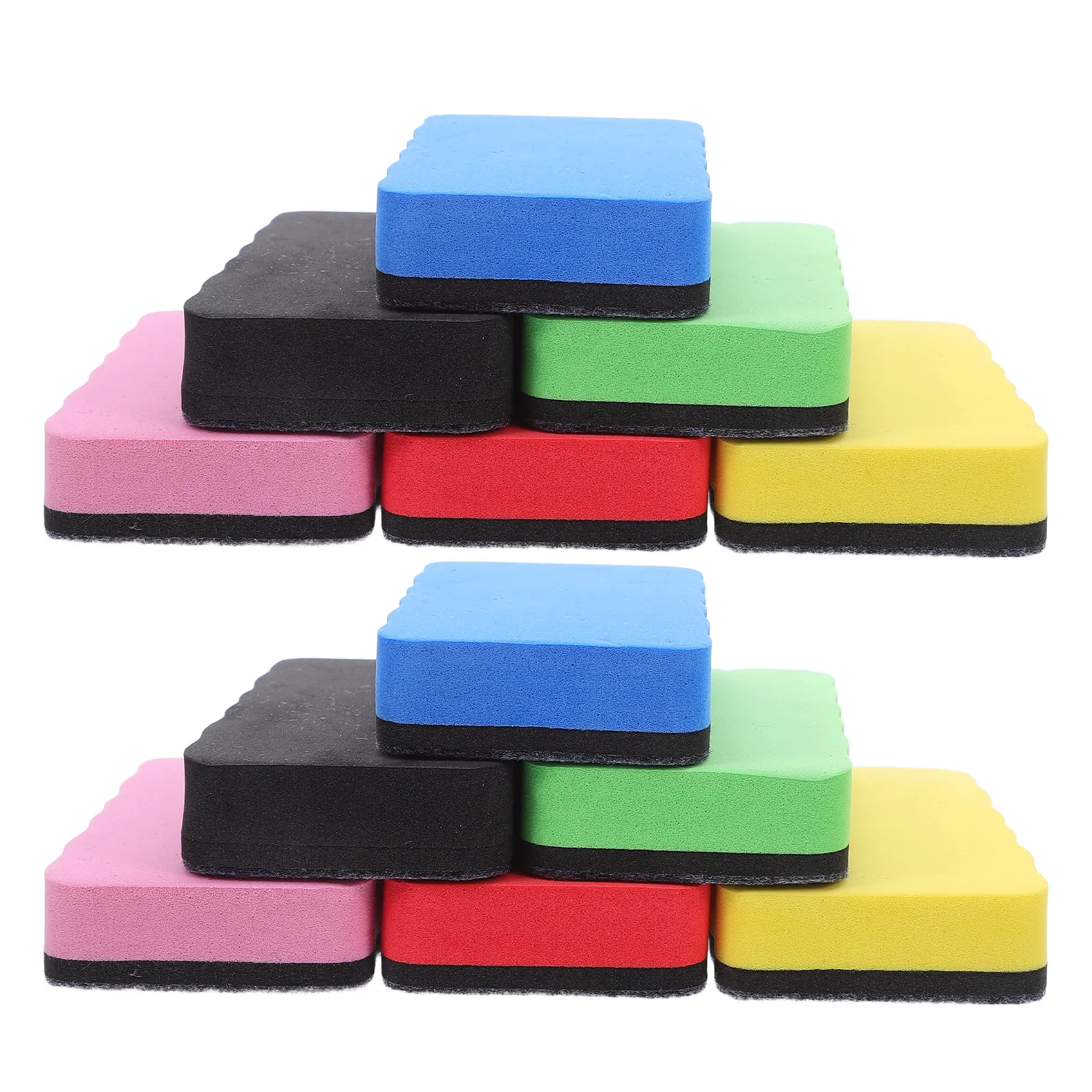 12Pcs Magnetic Teacher Erasers Washable Reusable Dry Erase Board Erasers for Classroom Office Home Whiteboard Chalkboard