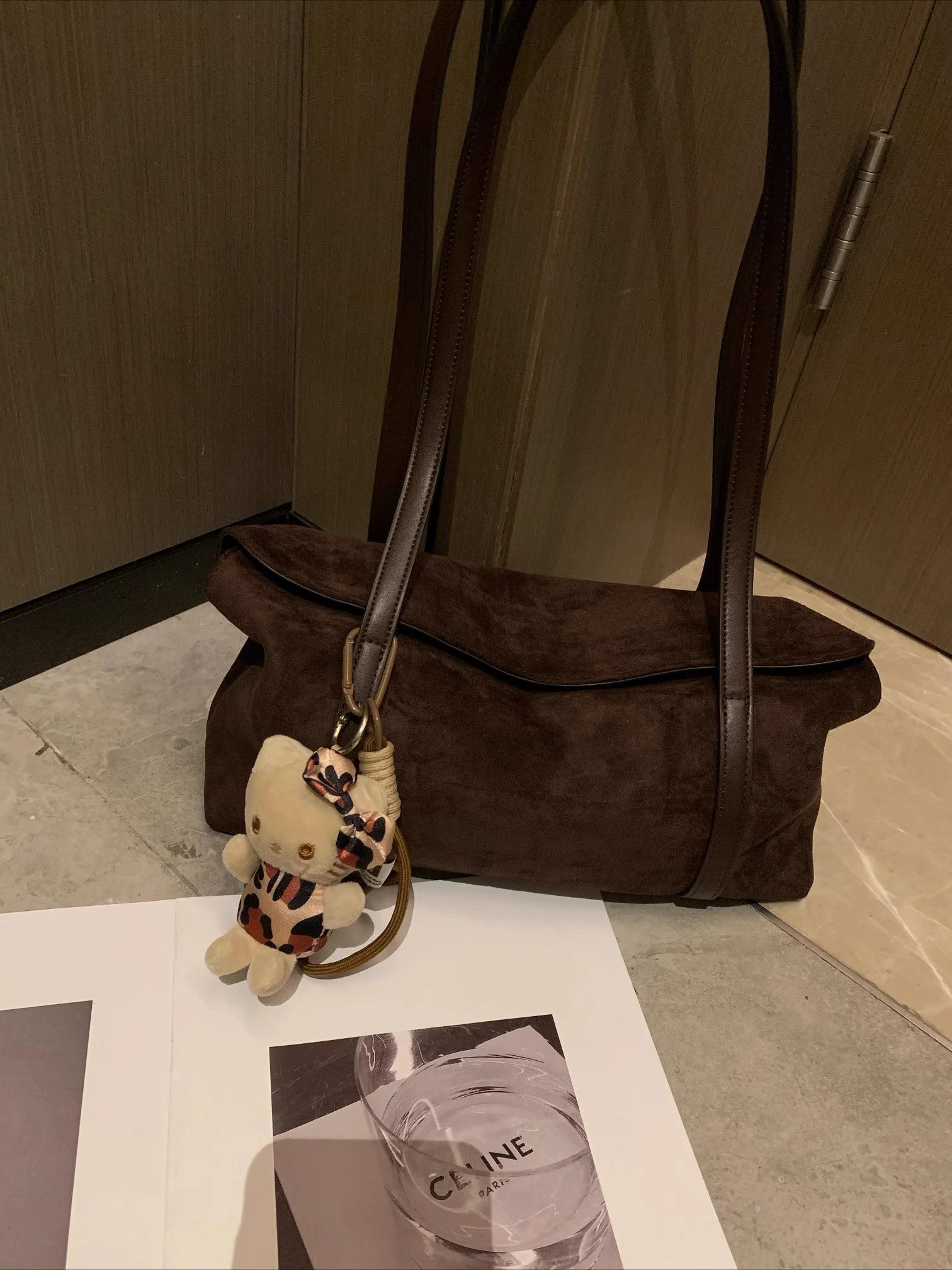 

Frosted leather underarm bowling premium sense niche medieval single shoulder large capacity tote bag