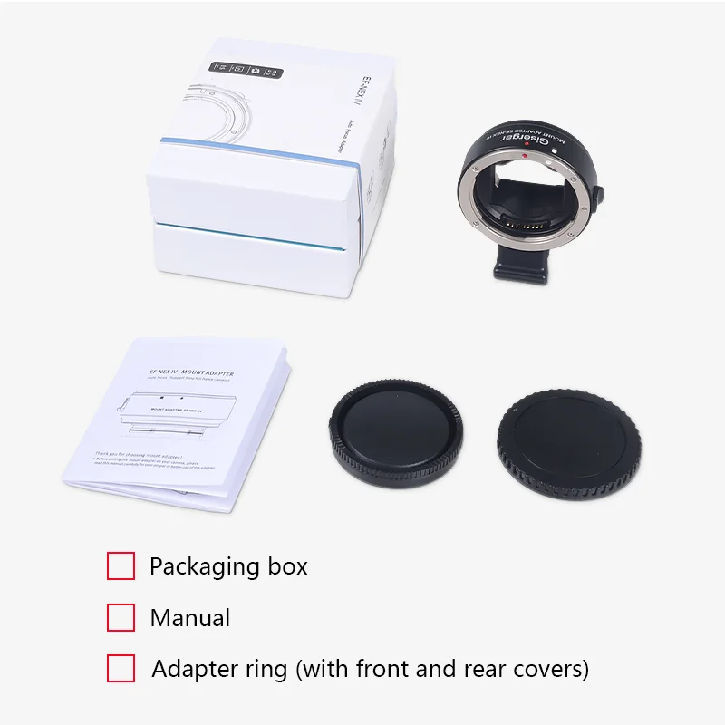 EF-NEX IV Auto Focus Lens Adapter for Canon EOS EF EF-S Lens to forSony E NEX Full Frame A9 AII7 A7RII A7SII A6500 A6300