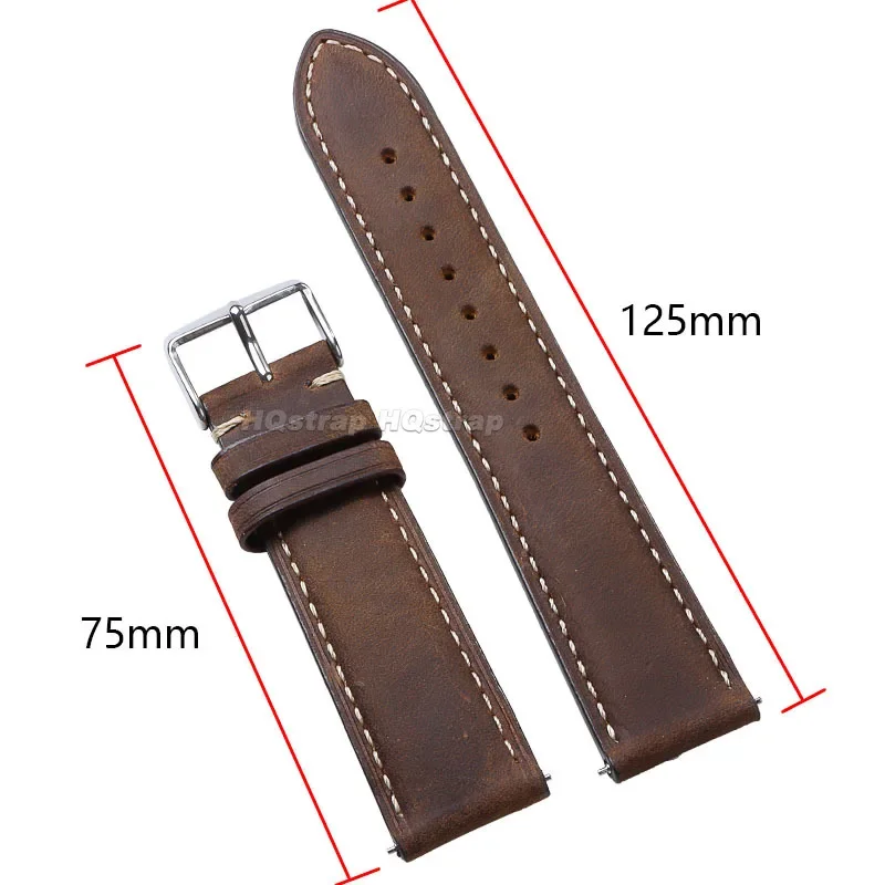 セイコー-ヴィンテージレザーの時計バンド,防水,本物の牛革,ソフト,ユニバーサル,18mm, 20mm, 22mm