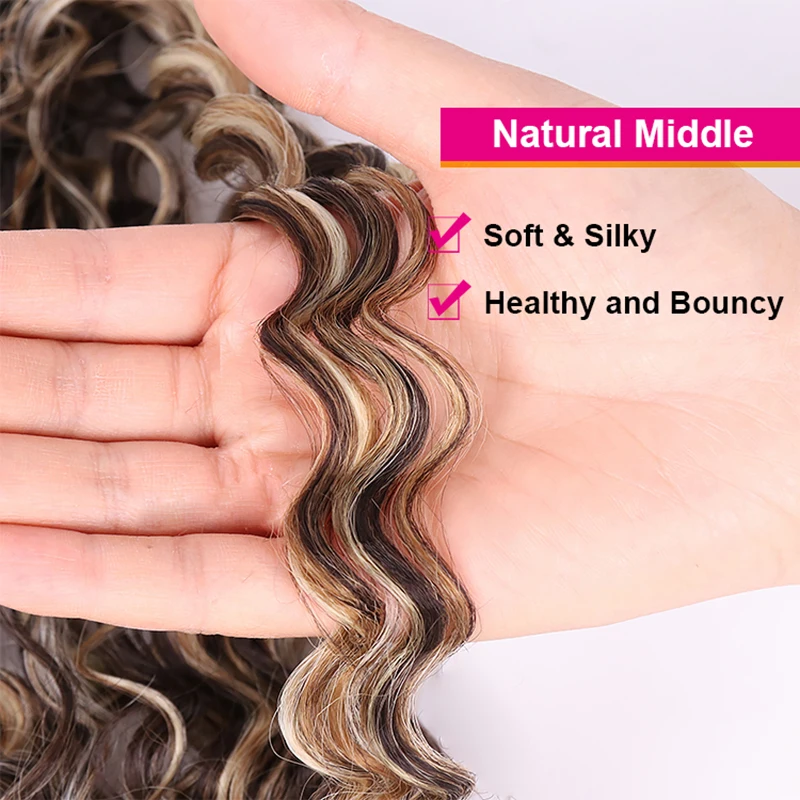 Julianna High Quality Packet Smooth Ombre Curly Kanekalon Fiber Organic Synthetic Weave Bundles Hair Extensions