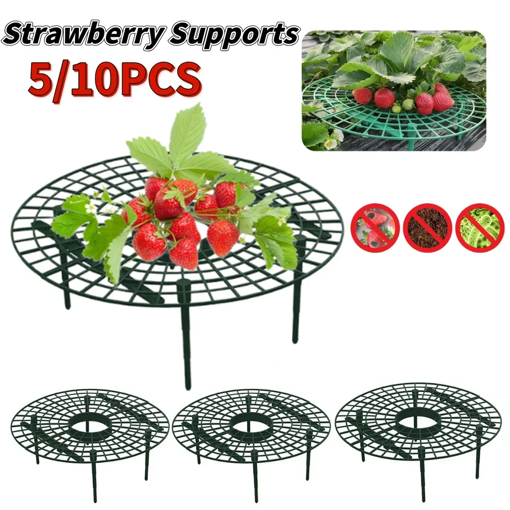 

5/10 шт. опора для клубники, теплица, сад, стеллажи для выращивания овощей и фруктов, решетка, садовые принадлежности для хранения растений, подставка