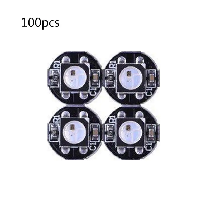 100Pcs WS2812B LED Individually Addressable WS2811 IC SK6812 RGBWW/RGBCW/RFBNW Led Heatsink 5050SMD Built-In DC5V