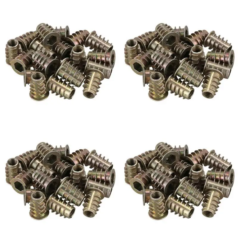 ingenious-80個入り-m6x15mm-六角穴付きねじ込み式インサートナット-木材用
