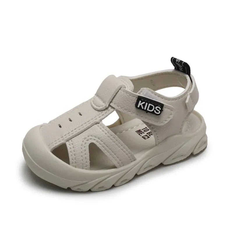 Sommer Säuglings sandalen Baby Mädchen Jungen Anti-Kollision Kleinkind Schuhe weichen Boden Echt leder Kinder Kinder Strands andalen