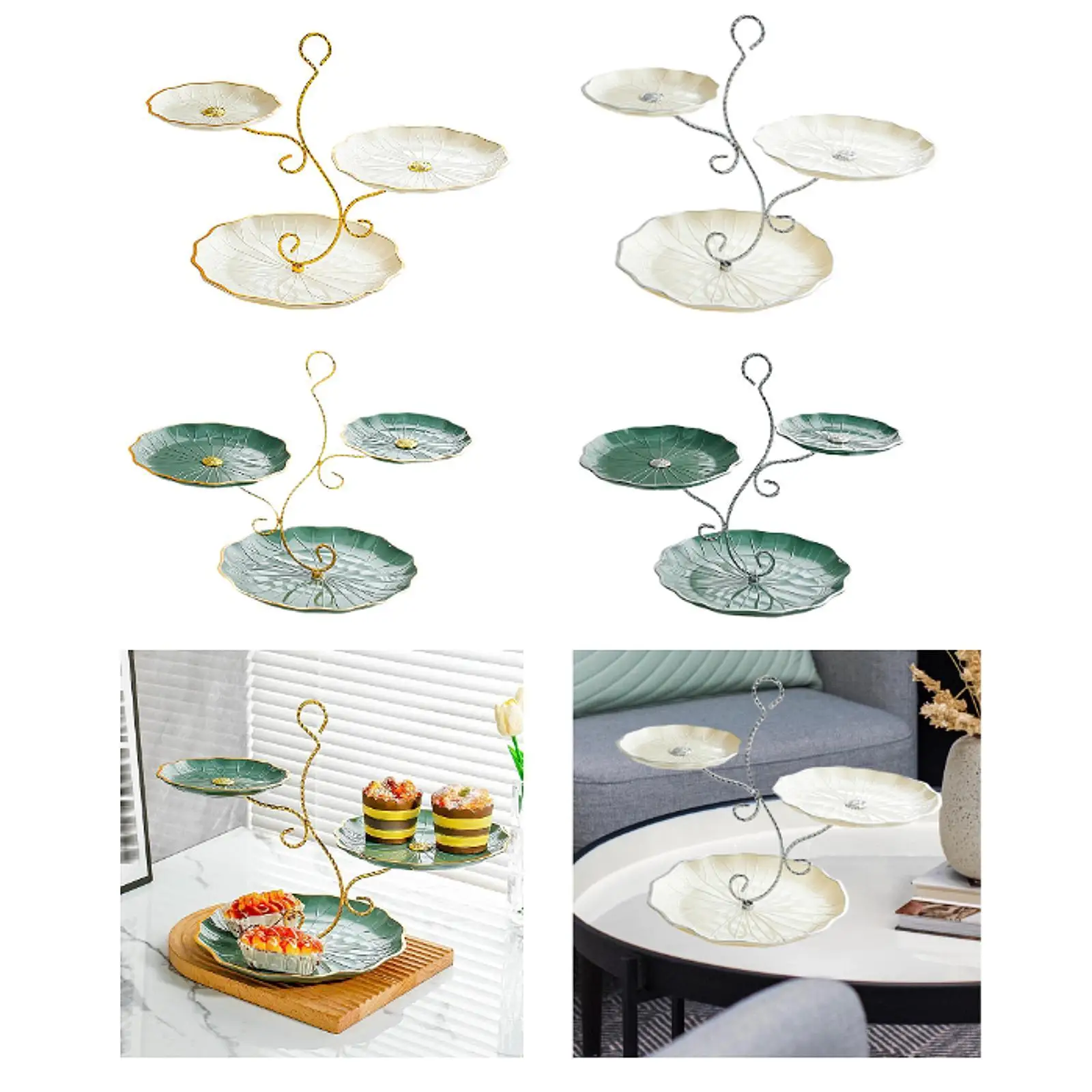 

3 Layer Dried Fruit Plate Tiered Cupcake Stand for Kitchen Party Banquet