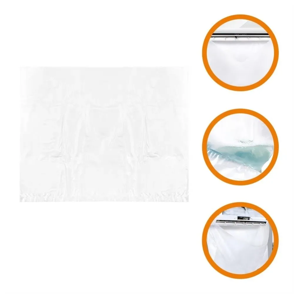 Transparent Elastic Air Conditioner Cleaning Cover Waterproof Dustproof Easy Wrapping AC Protective Cover Leak Proof