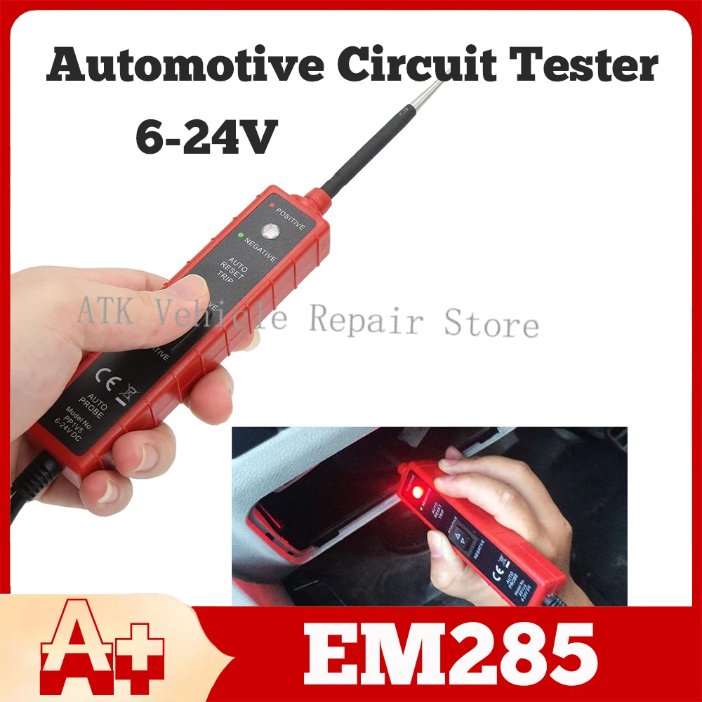 EM285 Automotive Circuit Tester Electrical System Tester 6-24V Multi functional Power Supply Voltage testing probe Cable Tracker