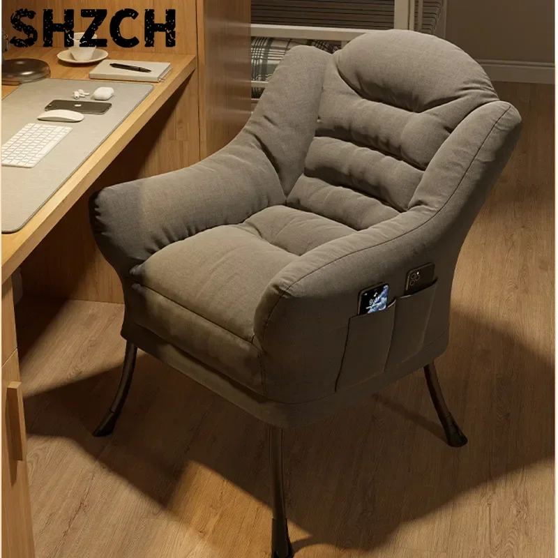 Breathable Lazy Sofa with Thickened Cushion Durable Computer Chair for Living Room Easy-to-Wash Leisure Chair for Balcony Use
