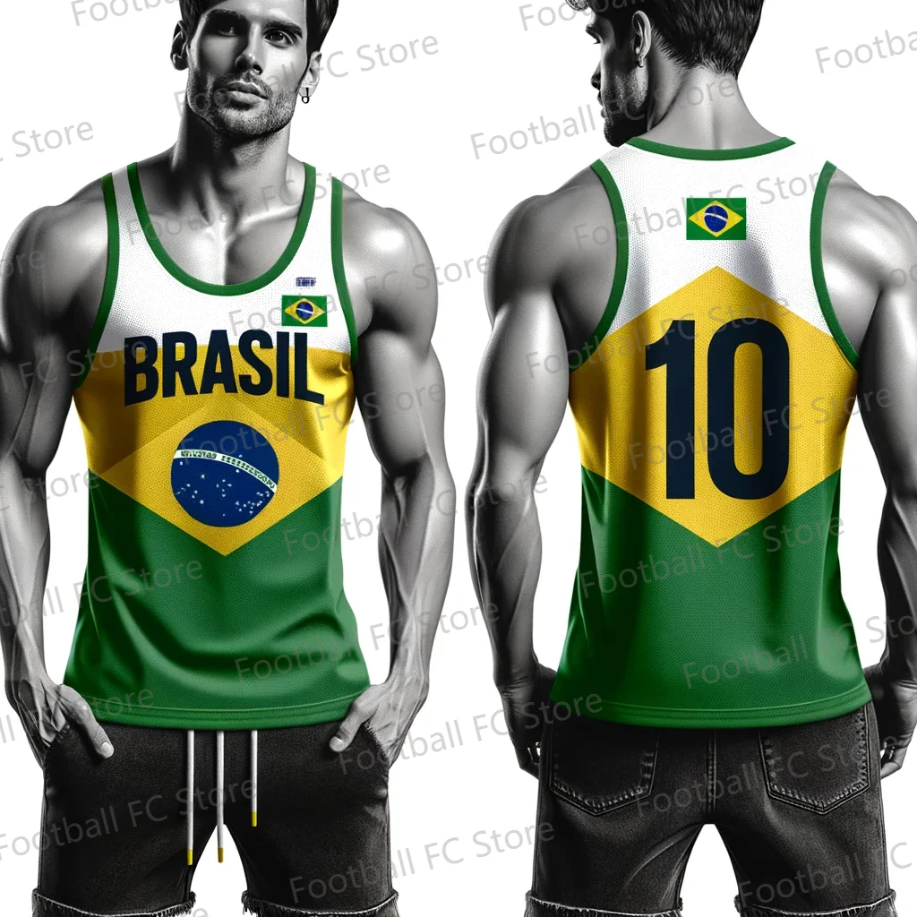 New Brazil Special Basketball Edition Vest Fans Kit Special Edition Jersey Training Uniform Basketball Jersey Kid Workout vest