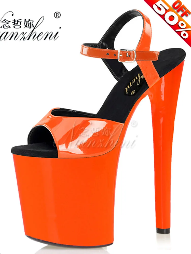 

Crossdresser 20CM Super High Heeled Pole Dance Shoes 8 Inch Sexy Fetish Models Party Women Platform Sandals Dressing Stripper