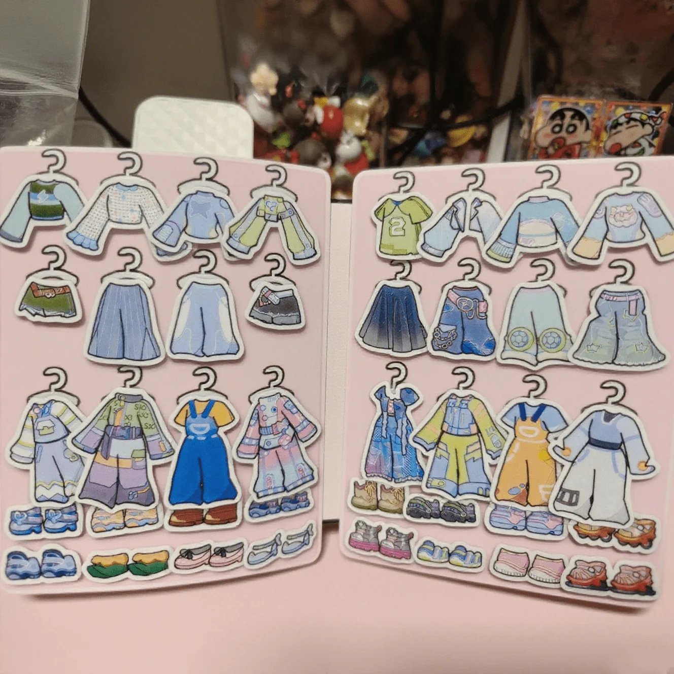 Doll wardrobe theme dressing, quiet book DIY material package, non finished product needs to be manually cut and made with stick