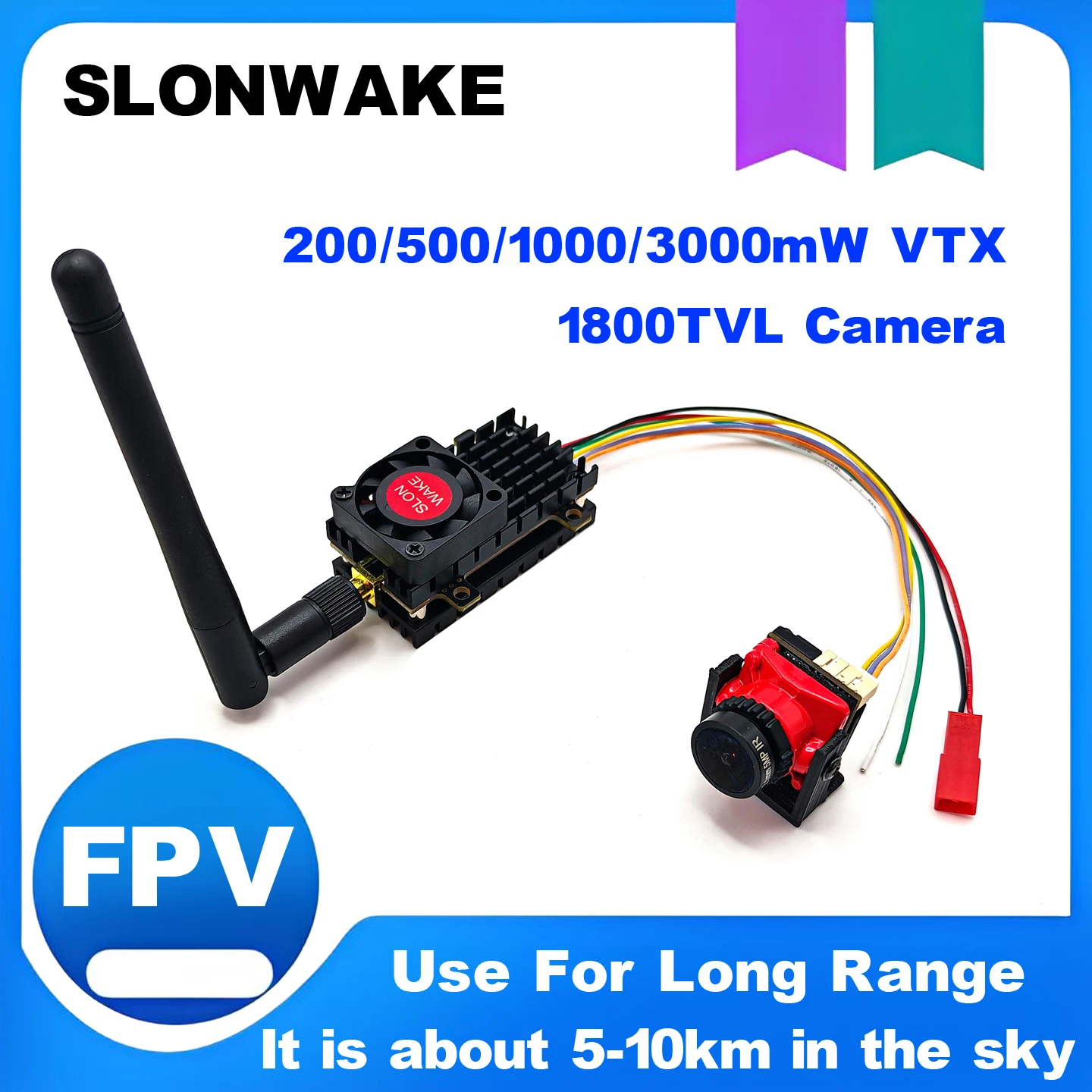 FPV Camera 1800TVL Mini FPV Camera 2.1mm Lens and 5.8g 3W High Power VTX 48CH Digital VTX Video Transmitter for RC FPV Drones