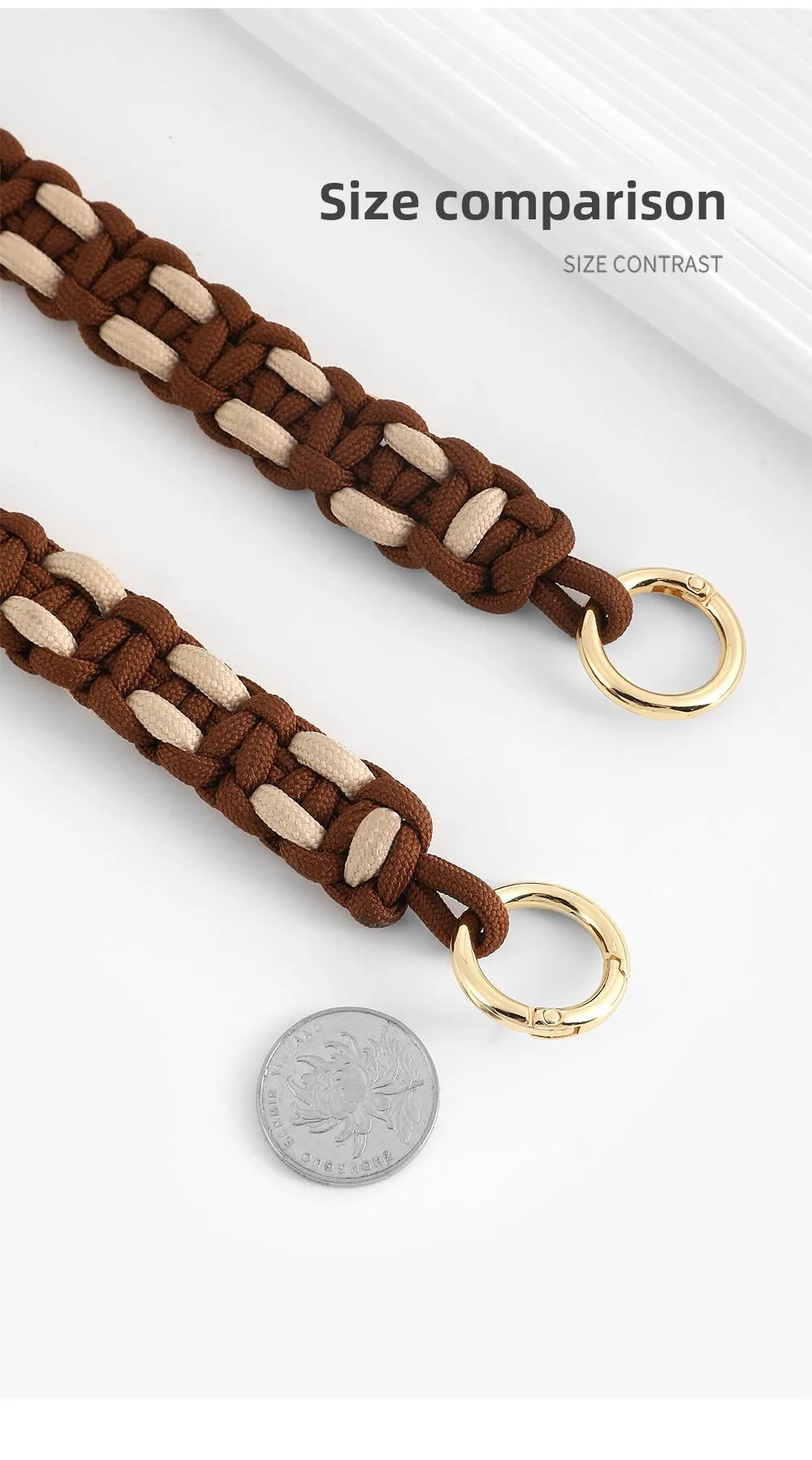 Woven Bag Shoulder Strap For LongchampS Hand Knitting Soft Texture Durable Fashion Good Quality Bag Modification Bag Accessories