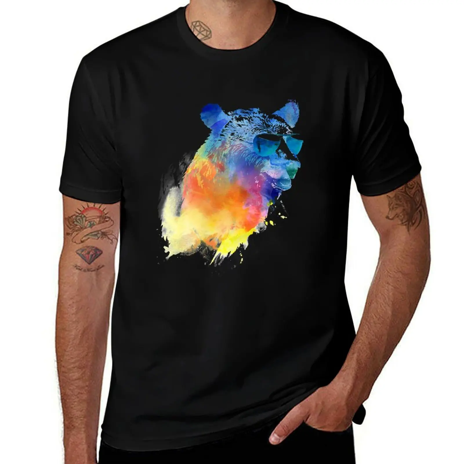 Sunny Bear T-Shirt Plus Size Basic Short Sleeve Top