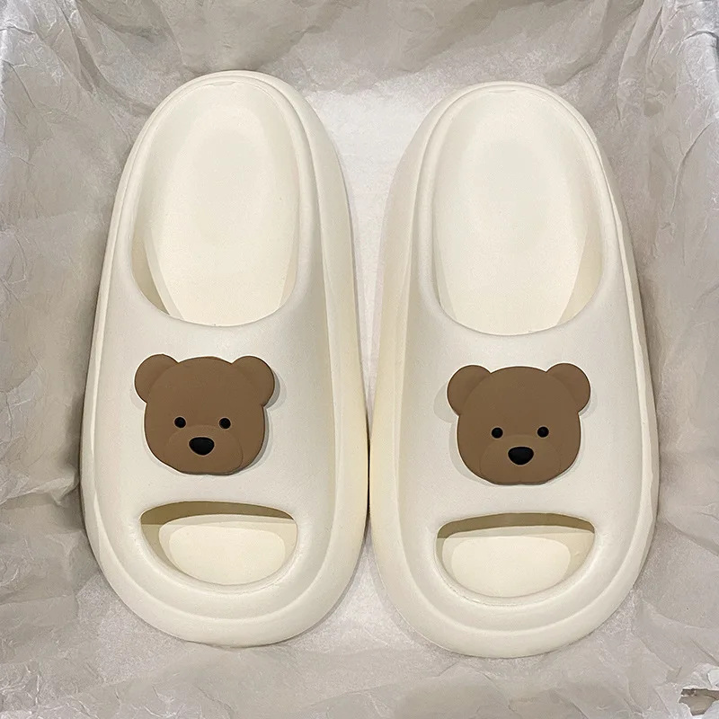 

Comfy Women Comfortable Slides Waterproof Anti Slip Thick Sole Sandels Summer Bear Slippers Indoor Outdoor