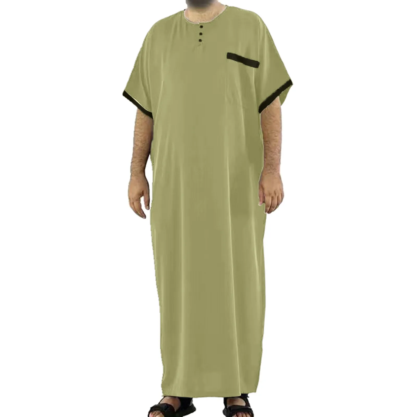 Vestido largo musulmán tradicional para hombres, Abaya, Arabia Saudita, Eid, oración, Jubba, Thobe, blusa árabe, caftán, ropa islámica