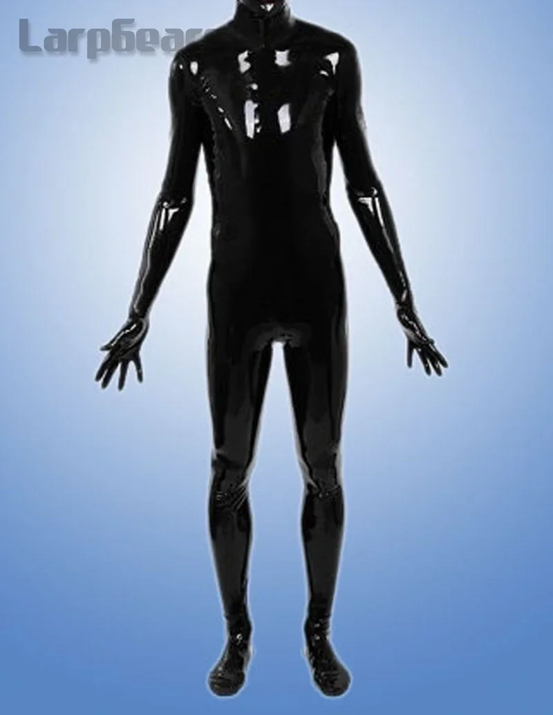 

Мужской латексный комбинезон с полным покрытием, капюшоном и носками, перчатки больших размеров на заказ, вечеринка на Хэллоуин