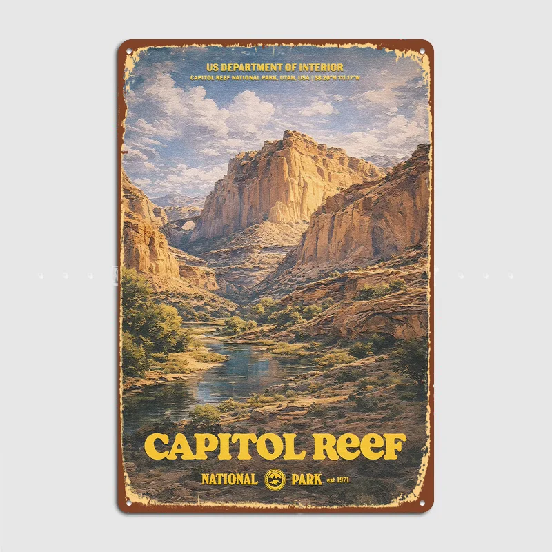 Grand Teton National Park Metal Custom Sign Living Room Wall Indoor Decor Room Decoration Bedroom Posters Home Decor