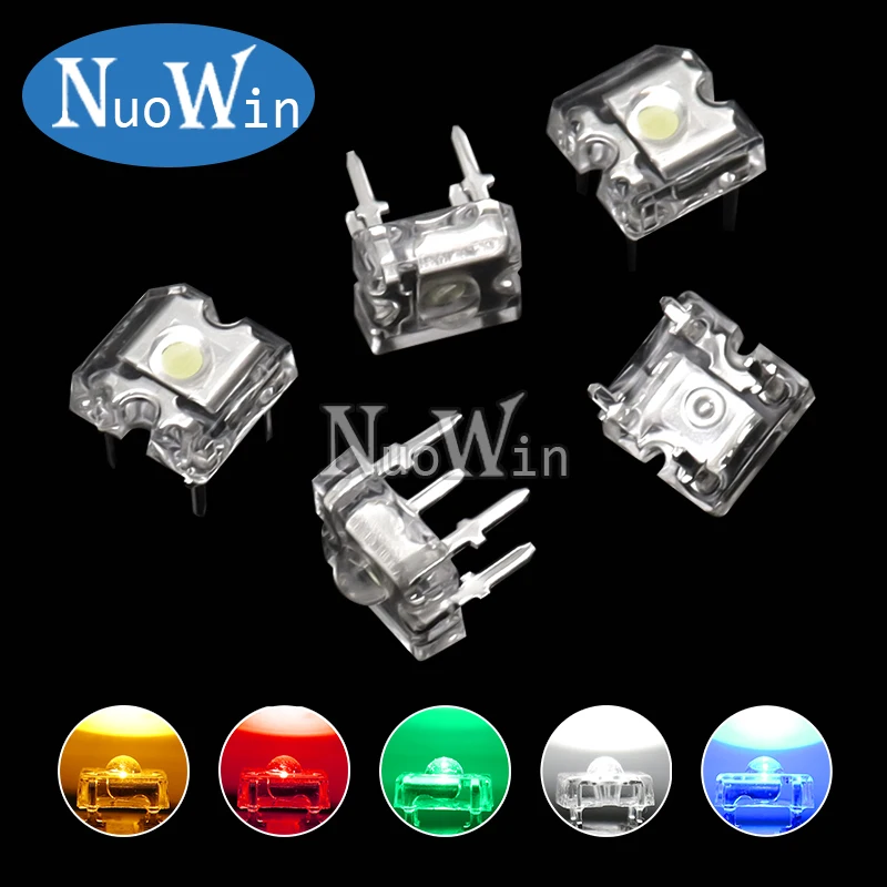 10pcs 3mm F3 Piranha LED White Red Blue Green Yellow Amber Clear 3mm LED Diode Light Emitting Diode 4-pins Diodes Brightness